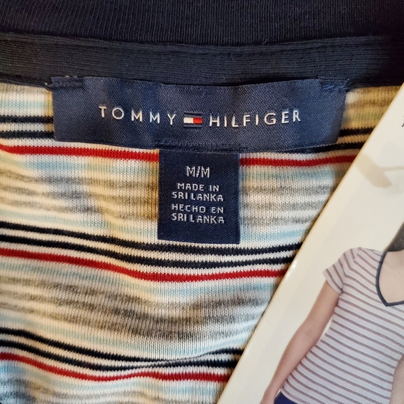 Tommy Hilfiger NWT Short Sleeve T-Shirt Ted, White. Blue, Gray Stripes S… - Picture 8 of 14